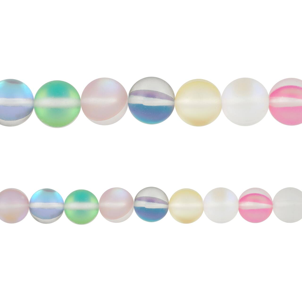 12 Pack: Multicolor Matte Glass Round Beads by Bead Landing™